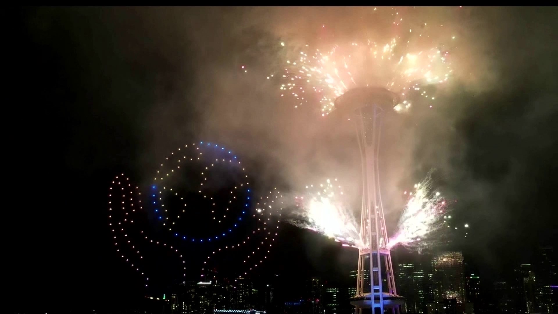 The event was the first in-person New Year's Eve celebration at the Space Needle since the beginning of the pandemic.