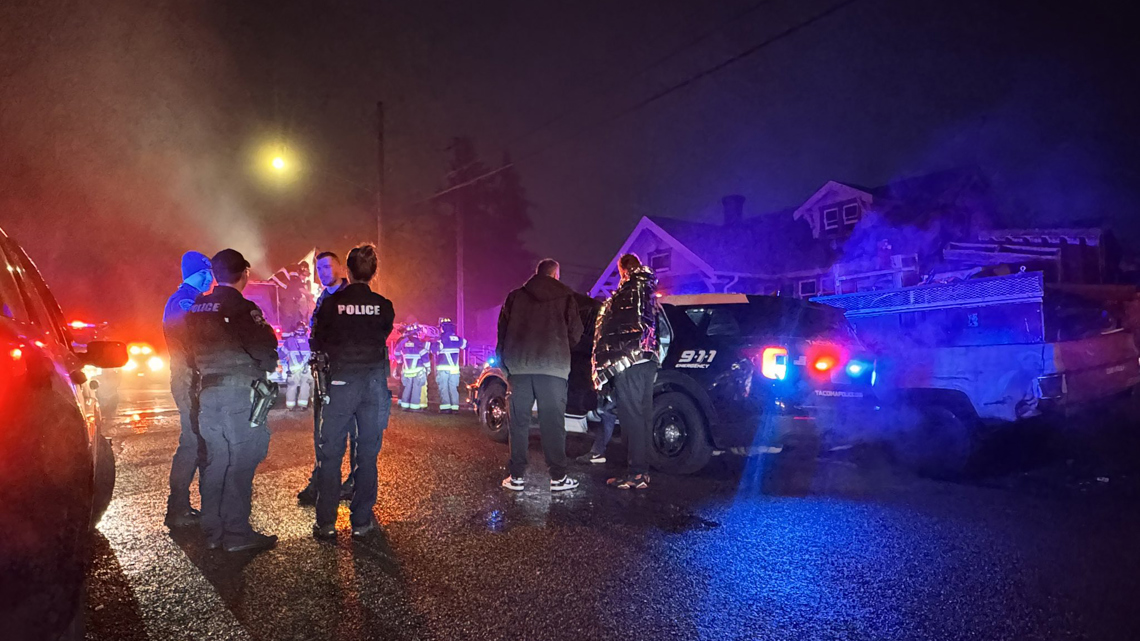 3 taken to the hospital after reported stabbing, house fire in Tacoma