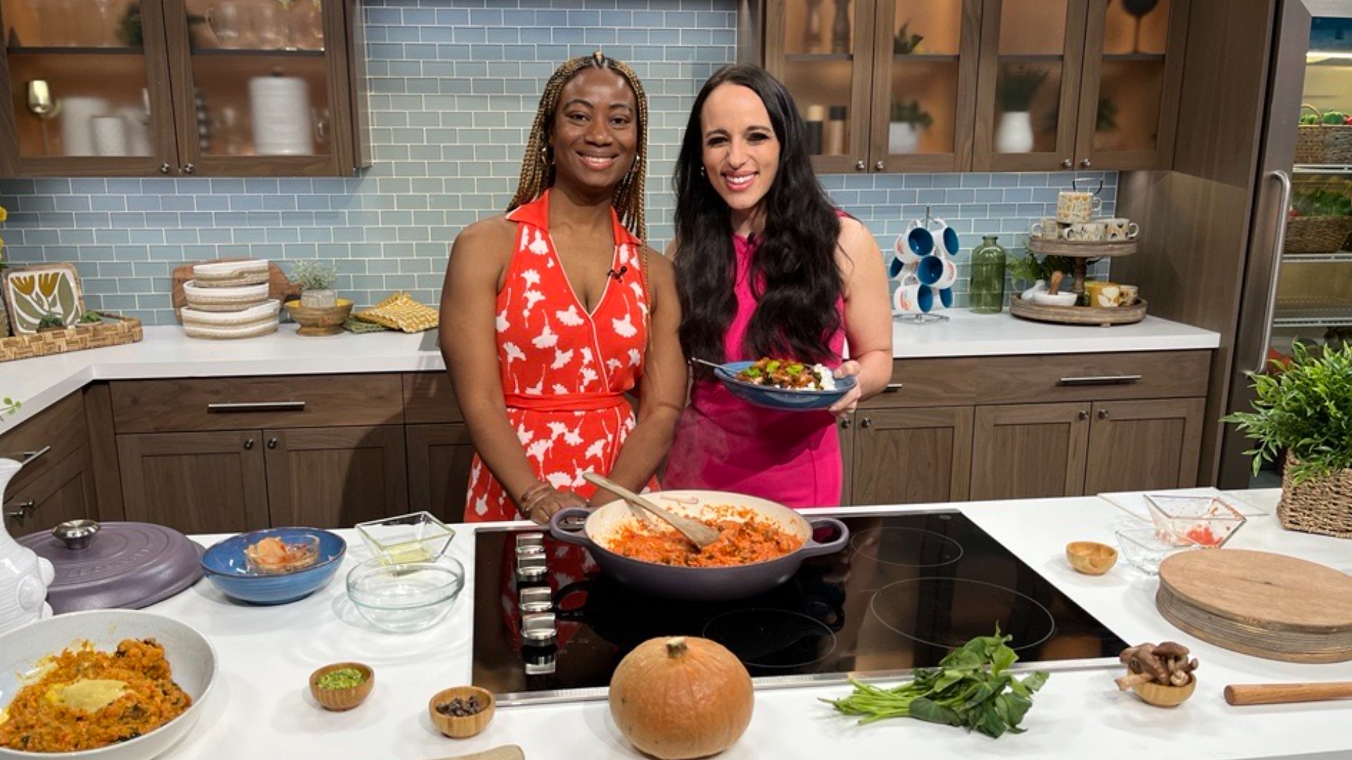 Tina Fahnbulleh from Gold Coast Ghal Kitchen shows Kelly how to make one of their dishes. Seattle Restaurant Week runs from April 14th to the 27th. #newdaynw