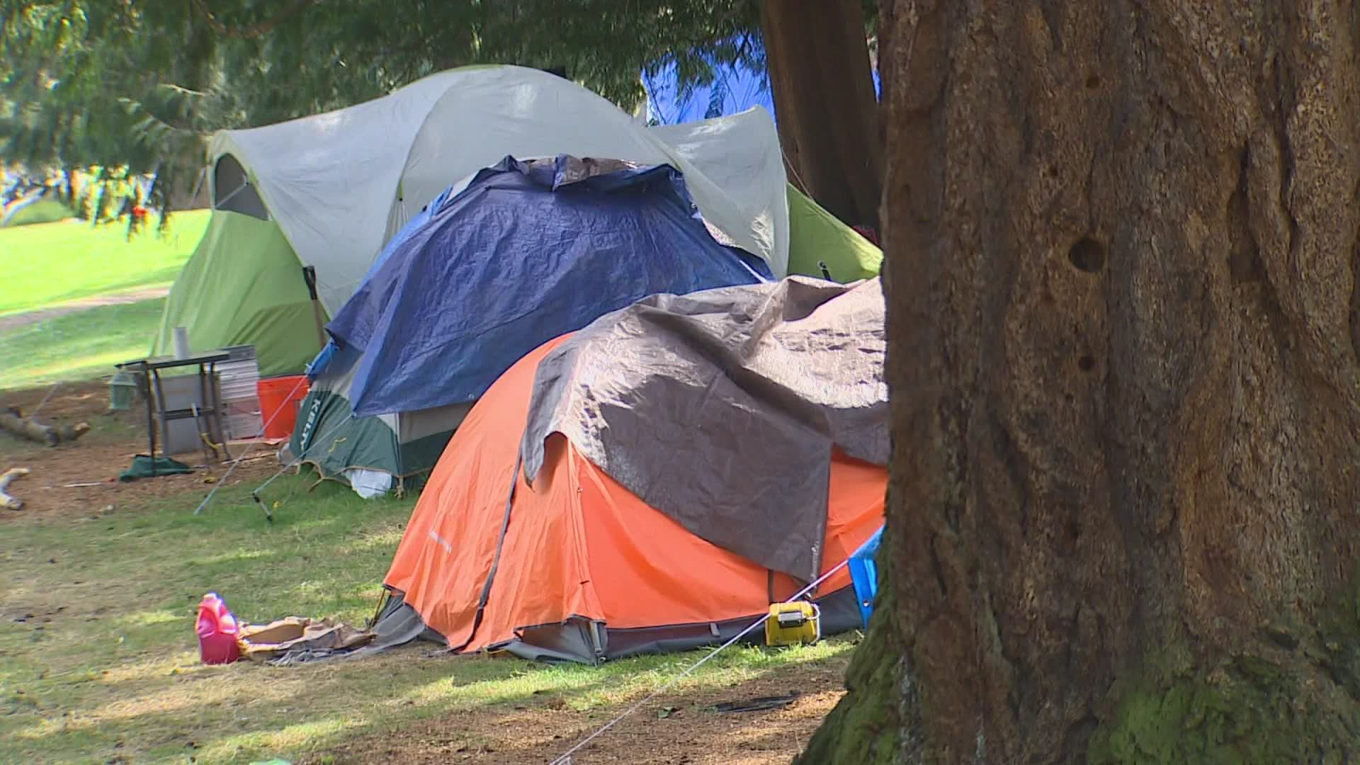 Seattle Mayor Jenny Durkan's office said it's Seattle Public Schools' responsibility to clear the encampment, and SPS has declined the city's assistance.