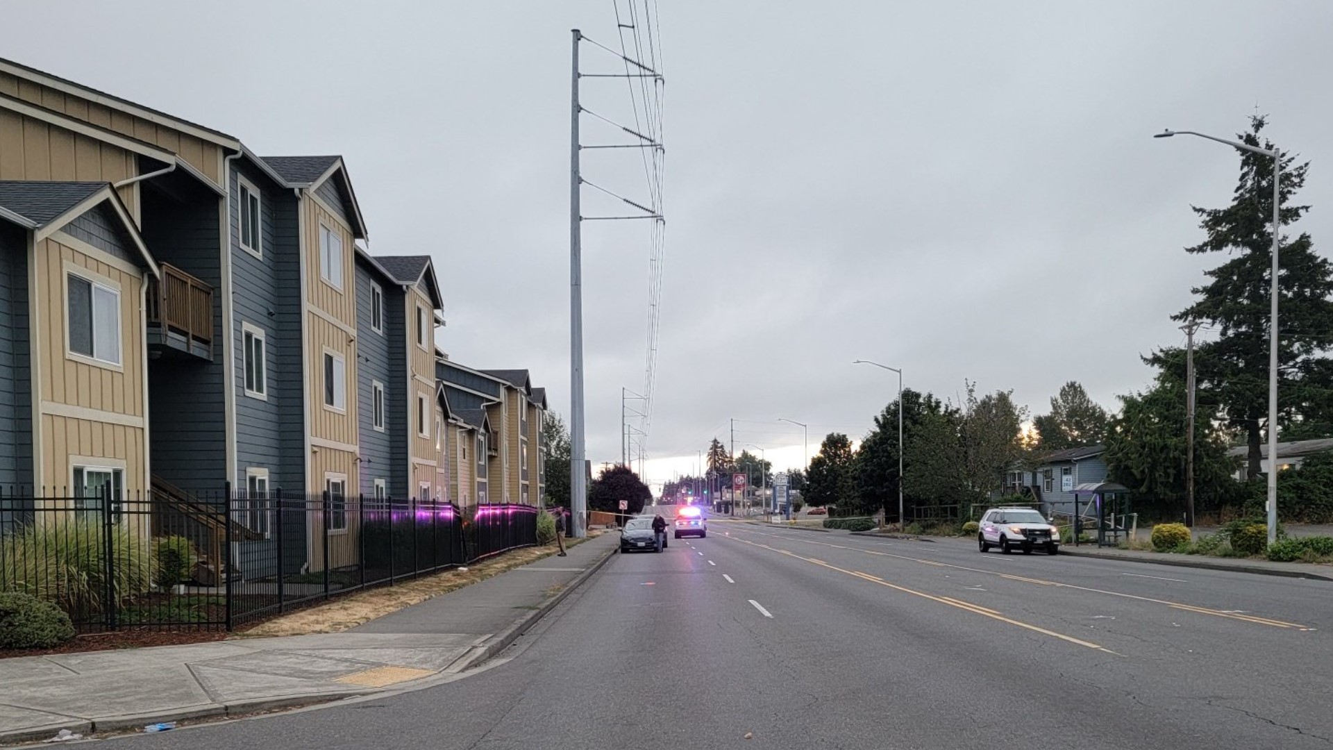 The death of a person who was found in a street in Tacoma on Monday morning is being investigated as a homicide.