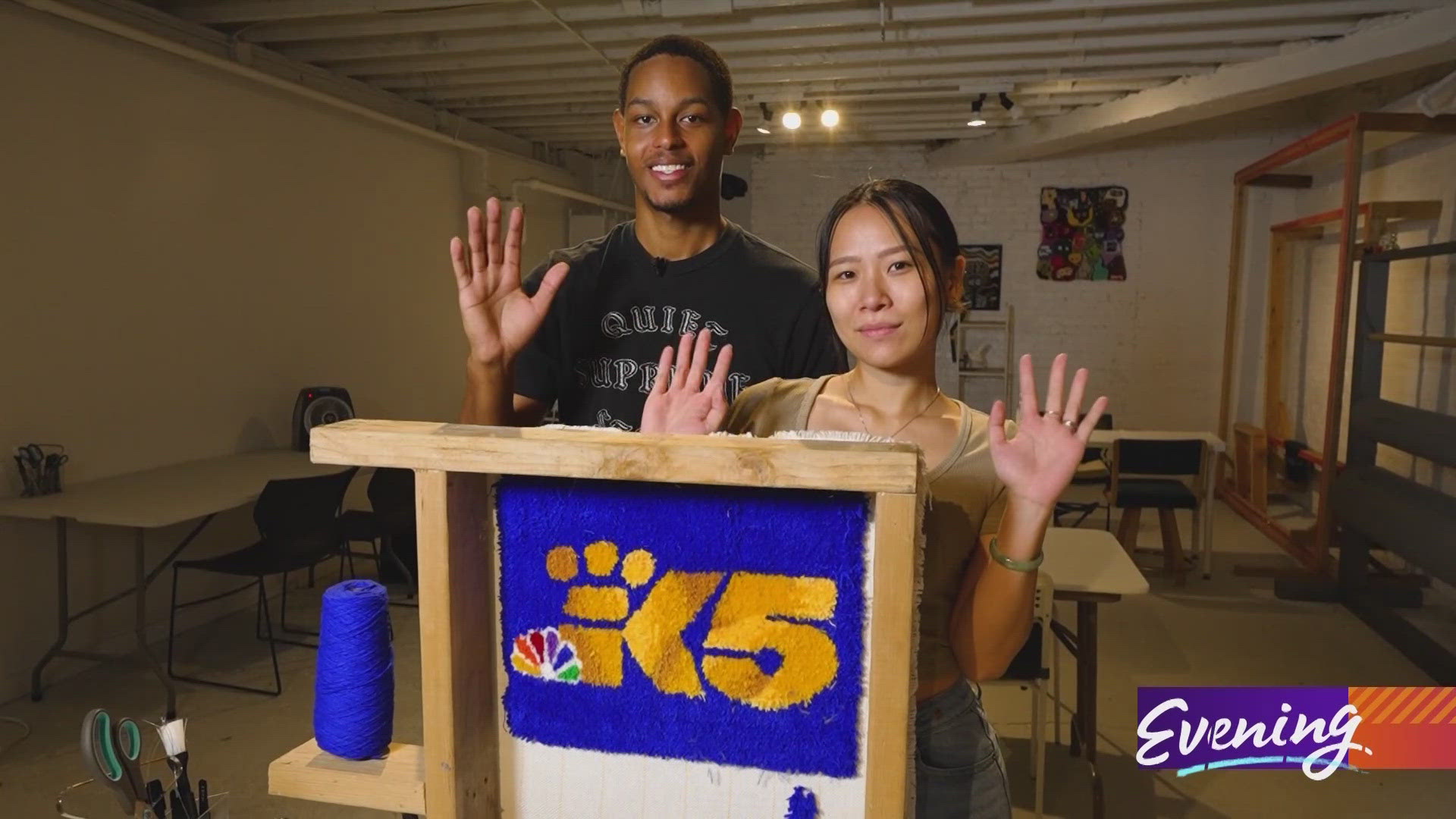 Tuft Ruft in Pioneer Square teaches students how to make customized rugs using their own hands and imagination. #k5evening