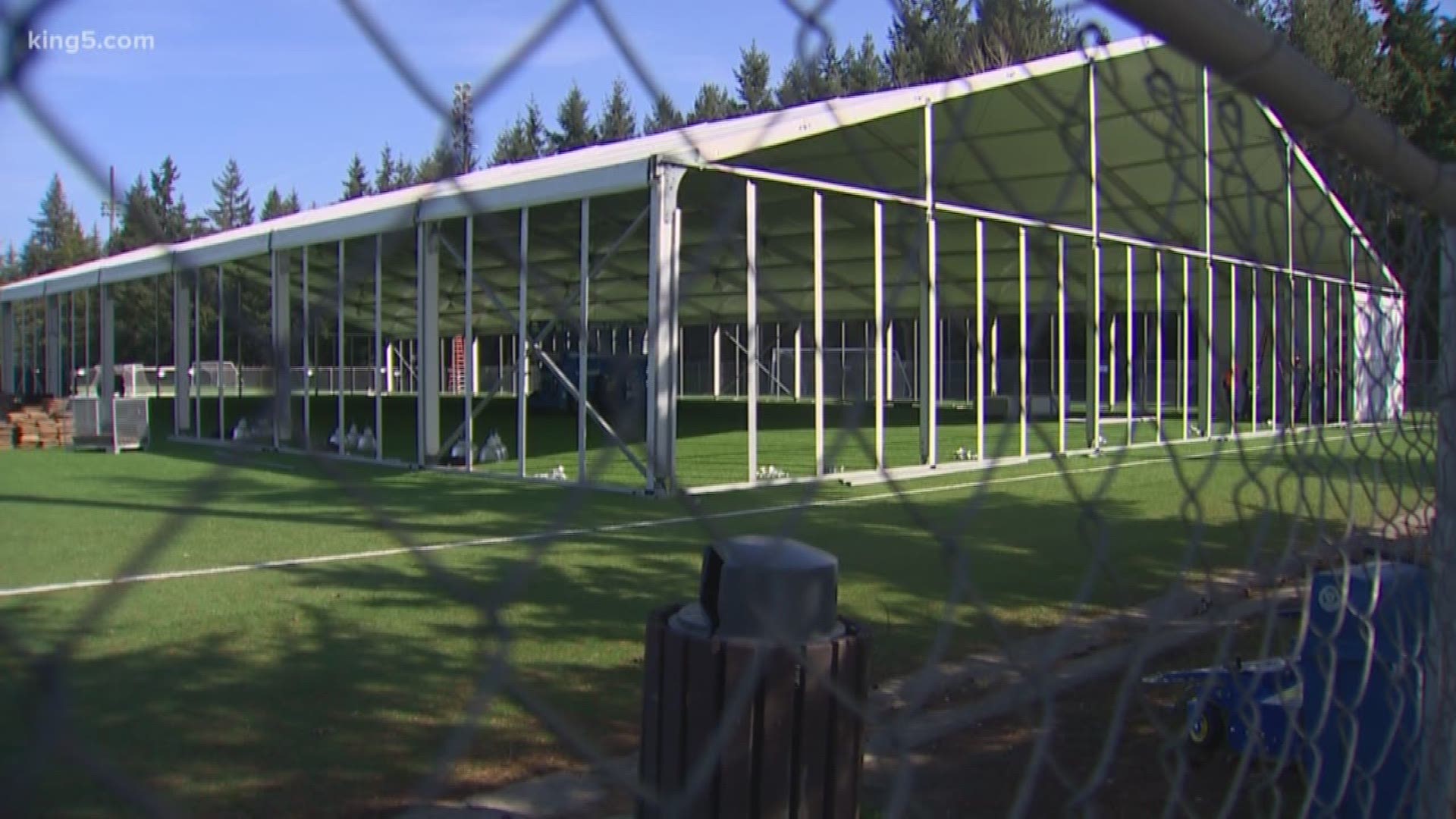 A soccer field at Shoreline Park just West of 1-5 is fenced off and could soon be the next weapon in the fight against the coronavirus.