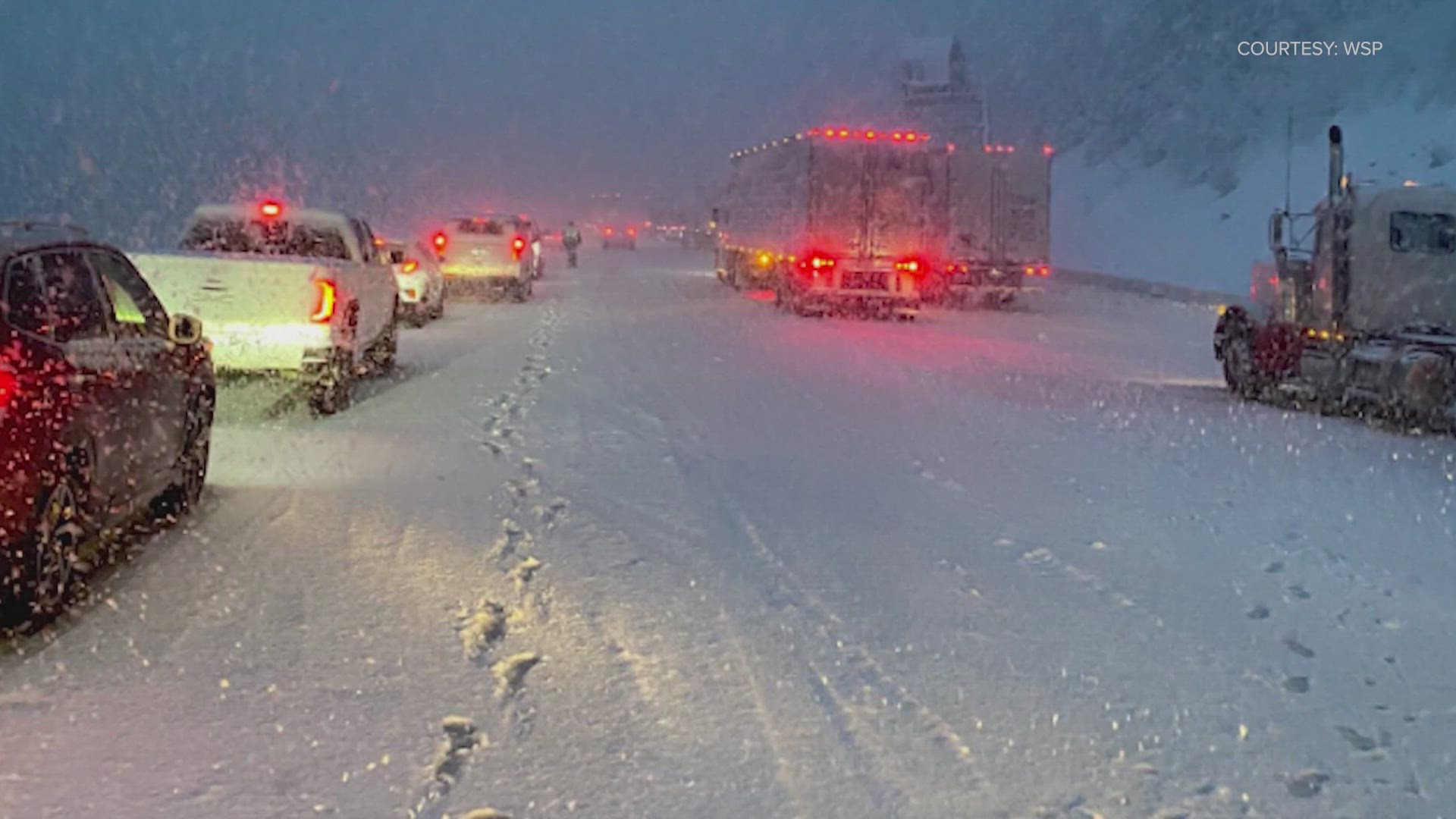 Both directions of travel at Snoqualmie Pass are closed, according to pass officials.