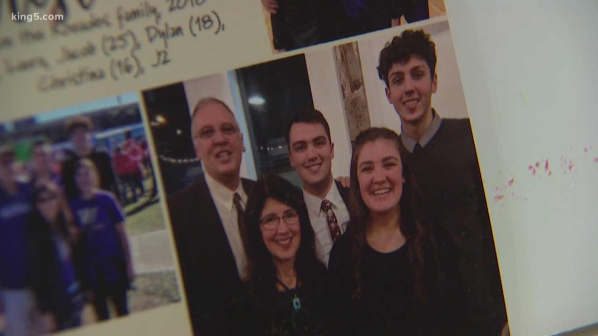 The high school state championship basketball tournament tips off tomorrow at the Tacoma Dome. The stands will be filled with families cheering on their players. But for one Puyallup teen, getting to the tournament is another step in helping his family heal from tragedy. KING 5's Amy Moreno has their story.