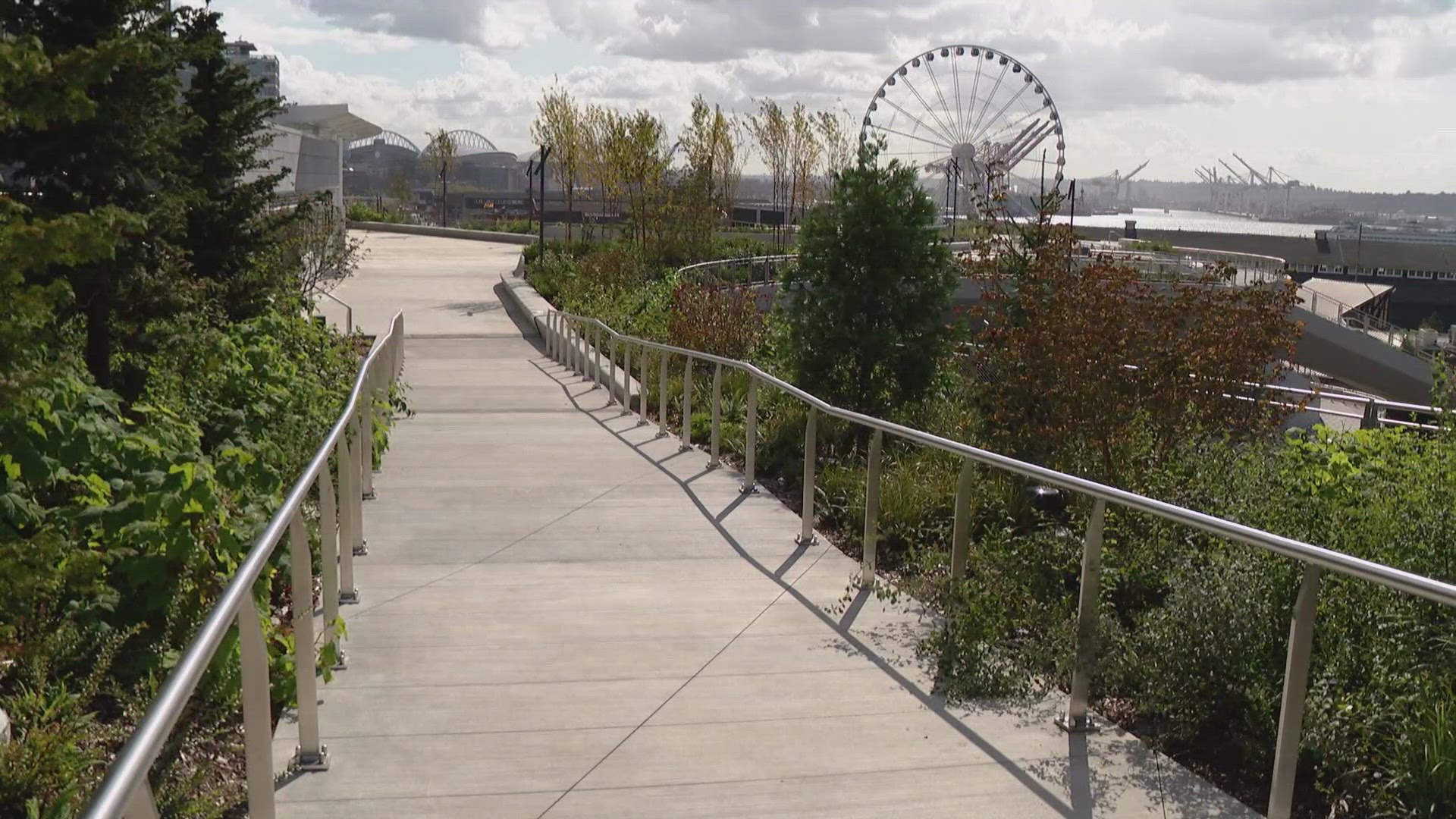 The multi-year project connects Pike Place Market to the waterfront,  Great Wheel and Seattle Aquarium