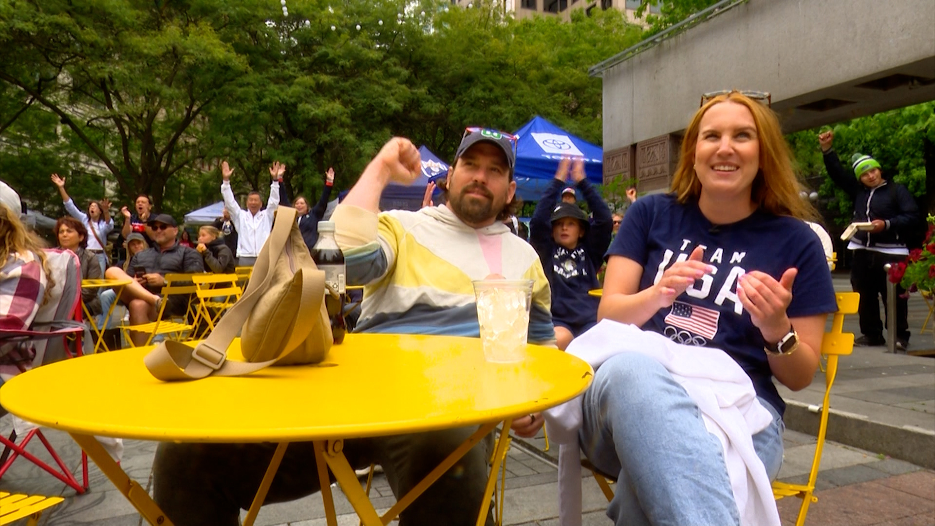 Enthusiastic soccer fans gathered in Seattle to watch the U.S. women's team take on Germany