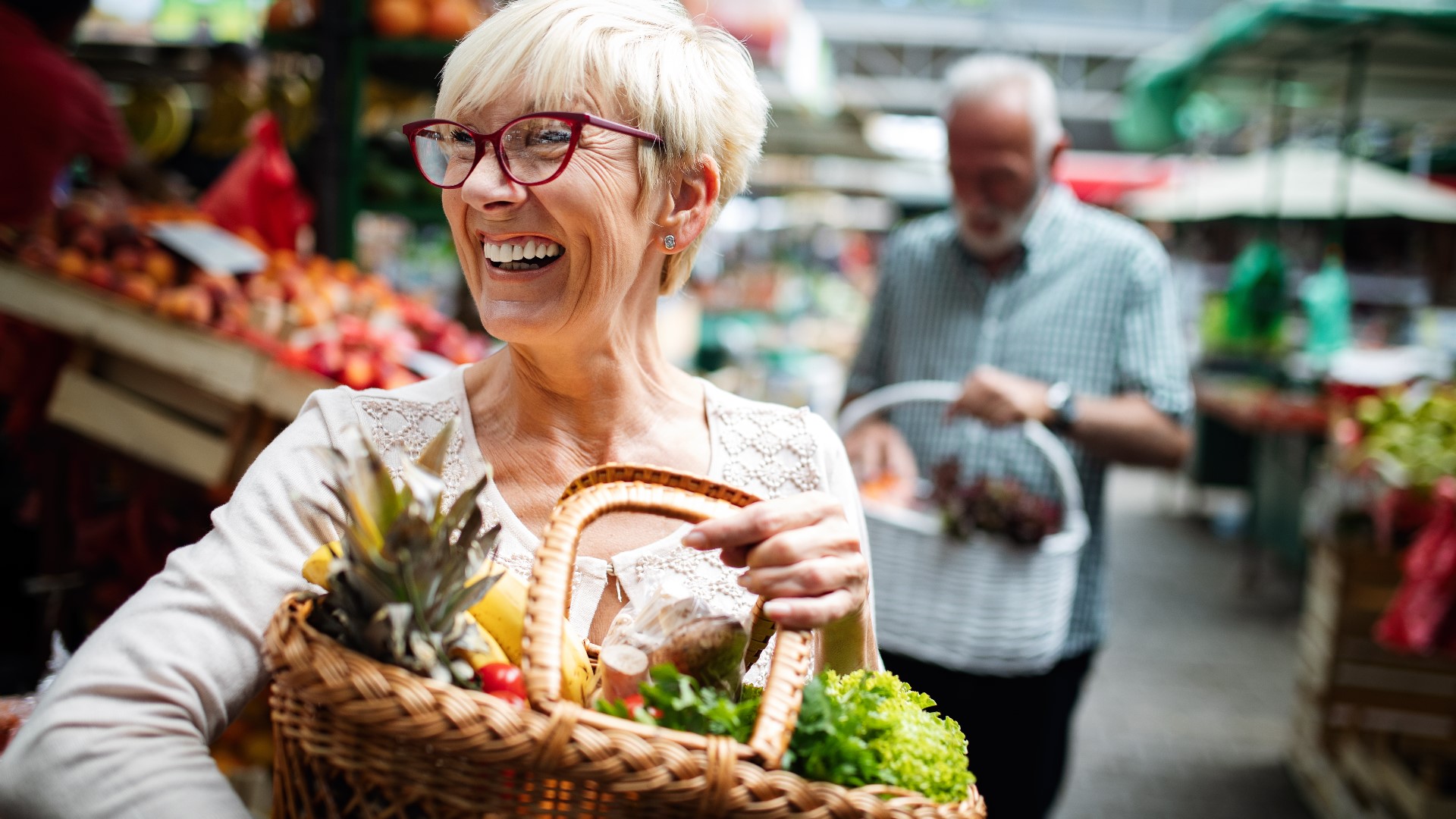 Seniors can get vitamins and minerals from fresh foods at local markets and group meal options at senior centers. Sponsored by Kaiser Permanente Washington.