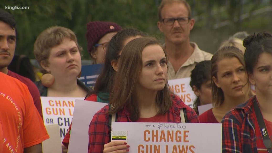 On Sunday, volunteers with the group Moms Demand Action held rallies in cities across the United States to demand Congress act on gun legislation when they return in September. KING 5's Kalie Greenberg reports from the Everett rally.