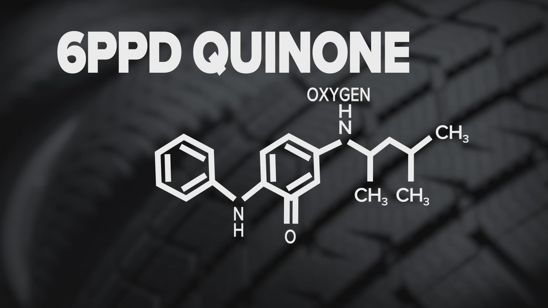 The organic chemical 6PPD-Quinone is commonly found in tires. As those tires age, they shed rubber that ends up in waterways and has been linked to salmon deaths.