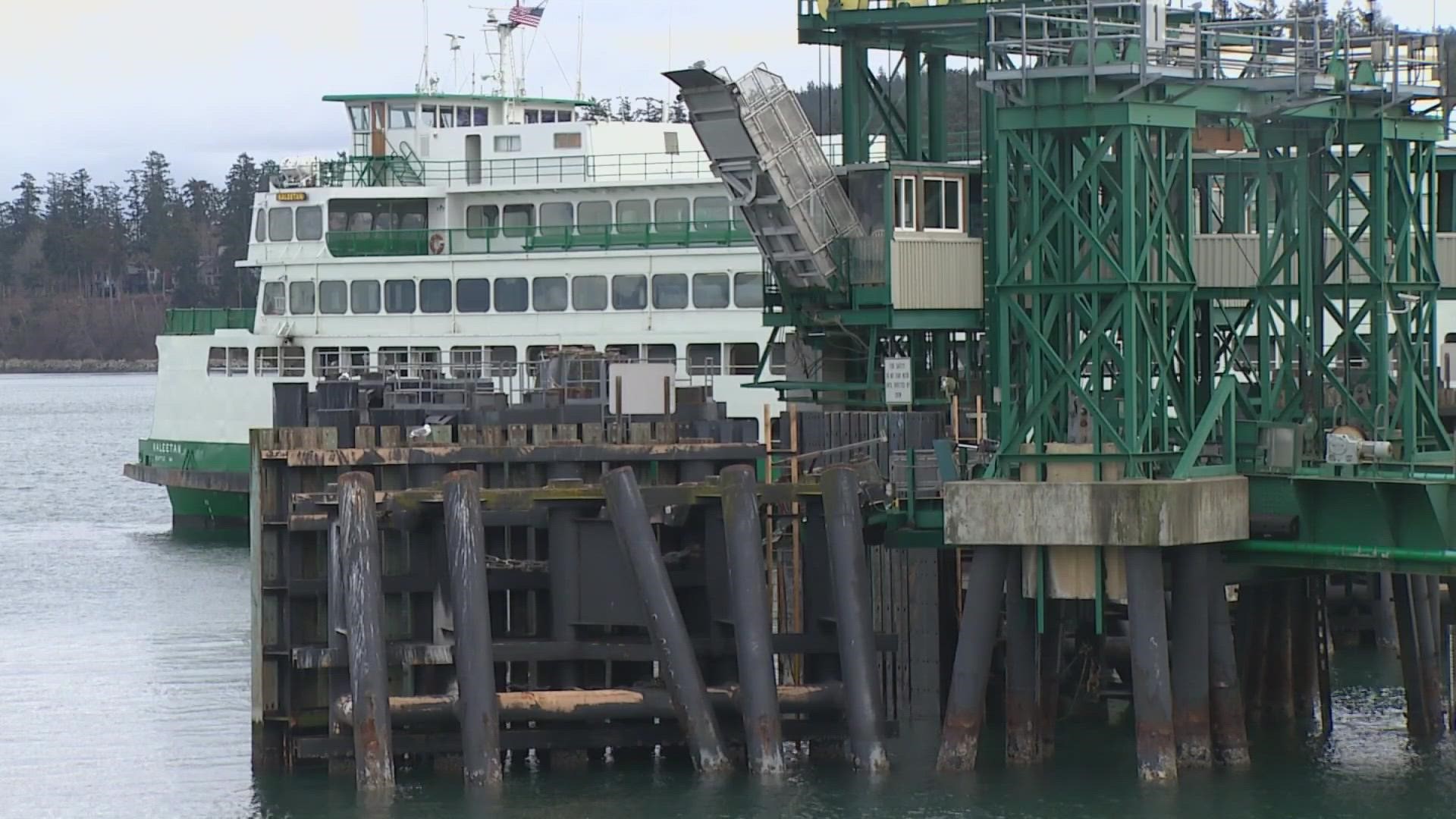 The state ferry system says it's due to an ongoing worker and boat shortage.