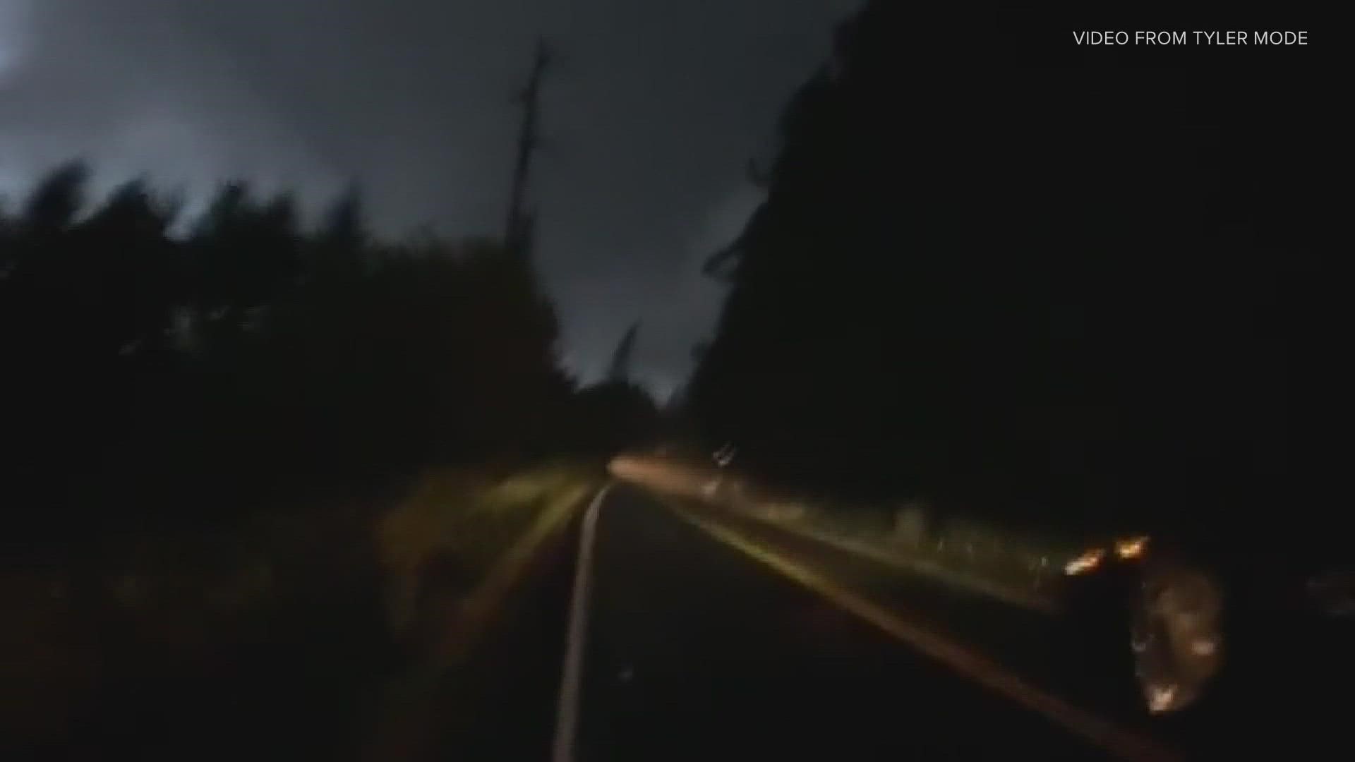 Severe weather tore through Southwest Washington Monday evening, including a 'weak' tornado in Battle Ground, Wash., the National Weather Service confirmed.