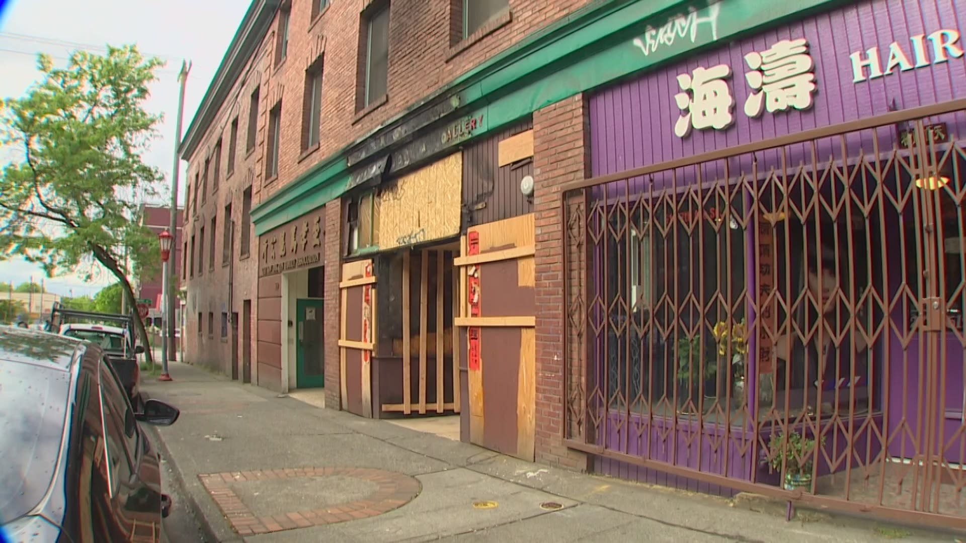 A fire and three separate burglaries have gutted Deng's Studio and Art Gallery in Seattle's Chinatown neighborhood.  Over 100 paintings have been stolen.