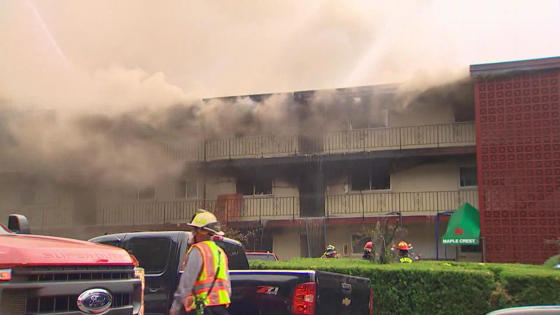 Multiple injuries reported in Tukwila apartment fire
