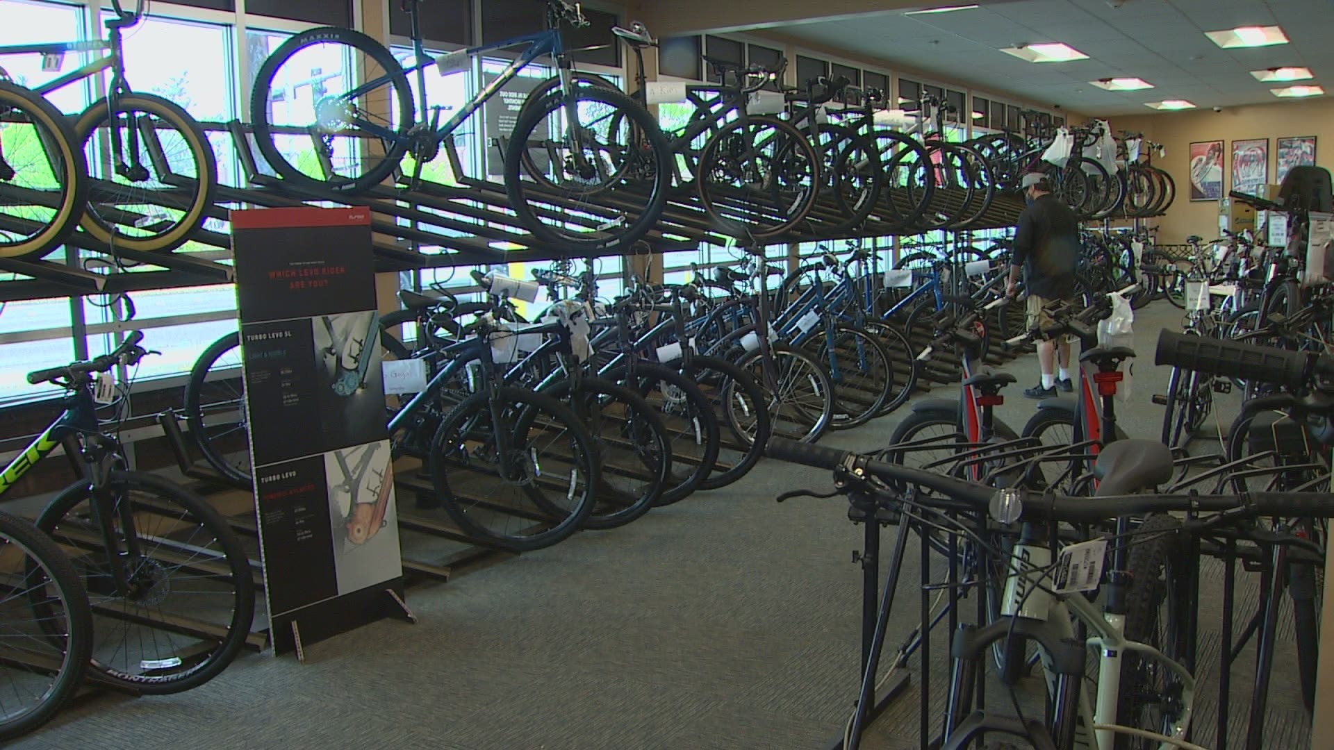 Gregg's Cycle in Lynnwood currently has 8,000 bikes on back order due to the supply shortage and demand for bicycles during the pandemic.