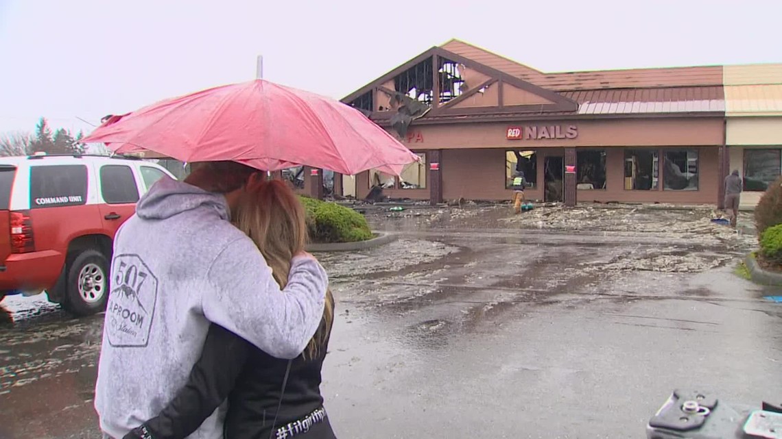 Fire damages gym, spa and nail salon at Yelm strip mall