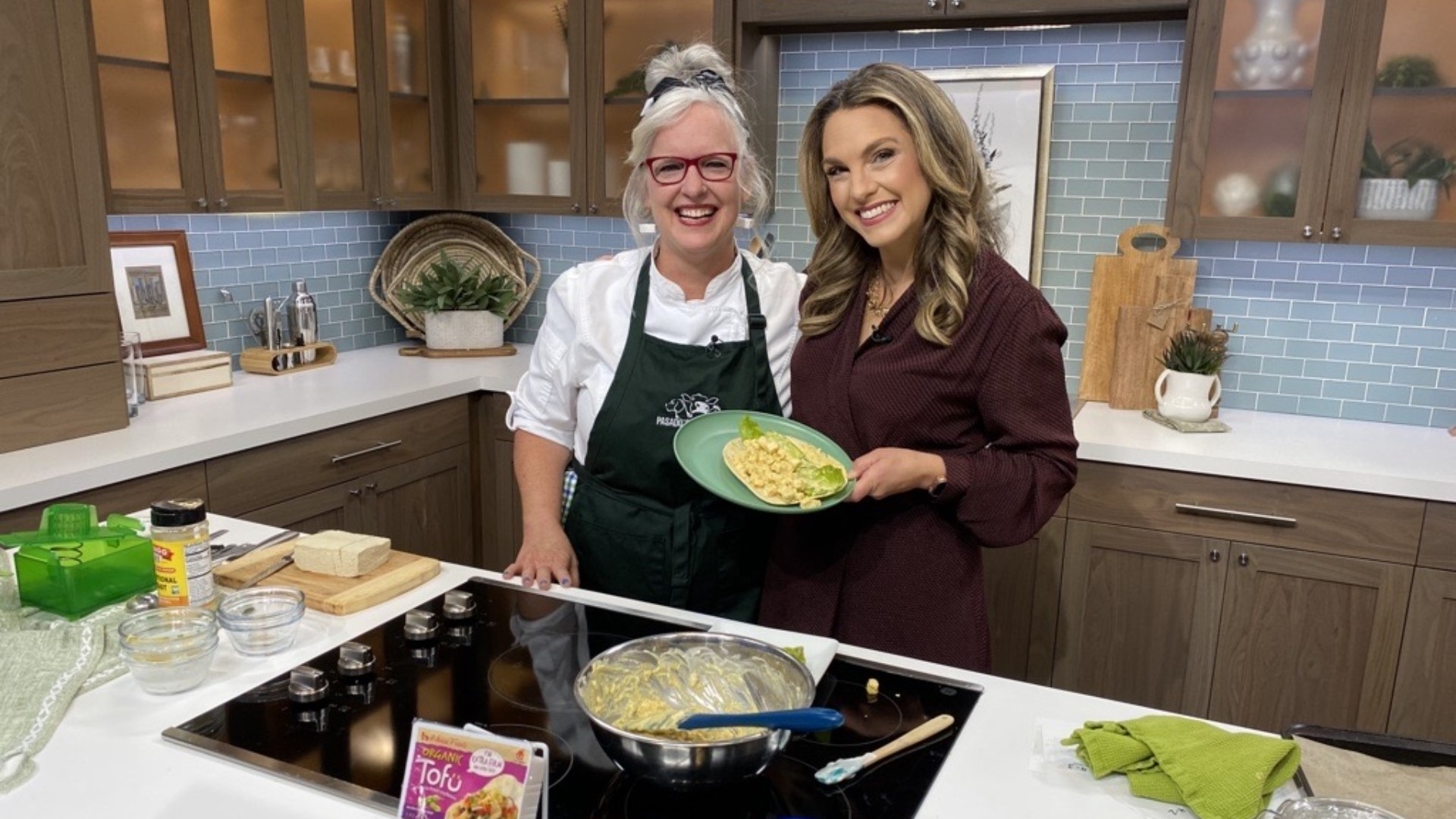 Amy Webster from Rainy Day Vegan joined New Day to share a recipe for a vegan egg salad made with tofu! #newdaynw