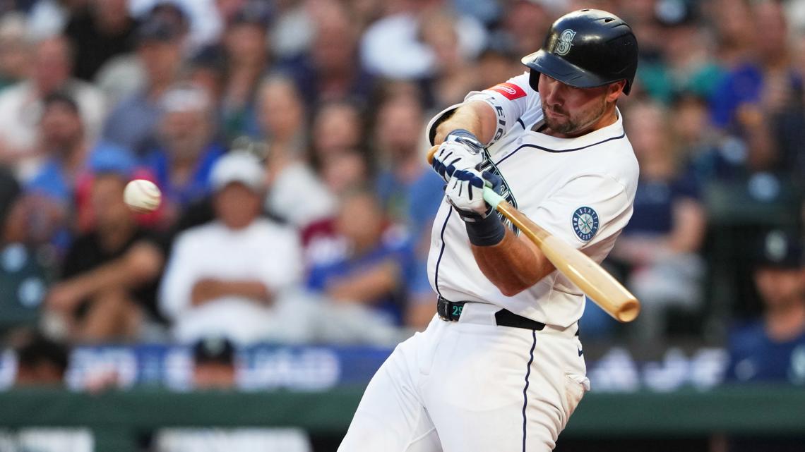 Cal Raleigh Action Shot Cal Raleigh is first to 40 homers this season with tiebreaking shot in ...