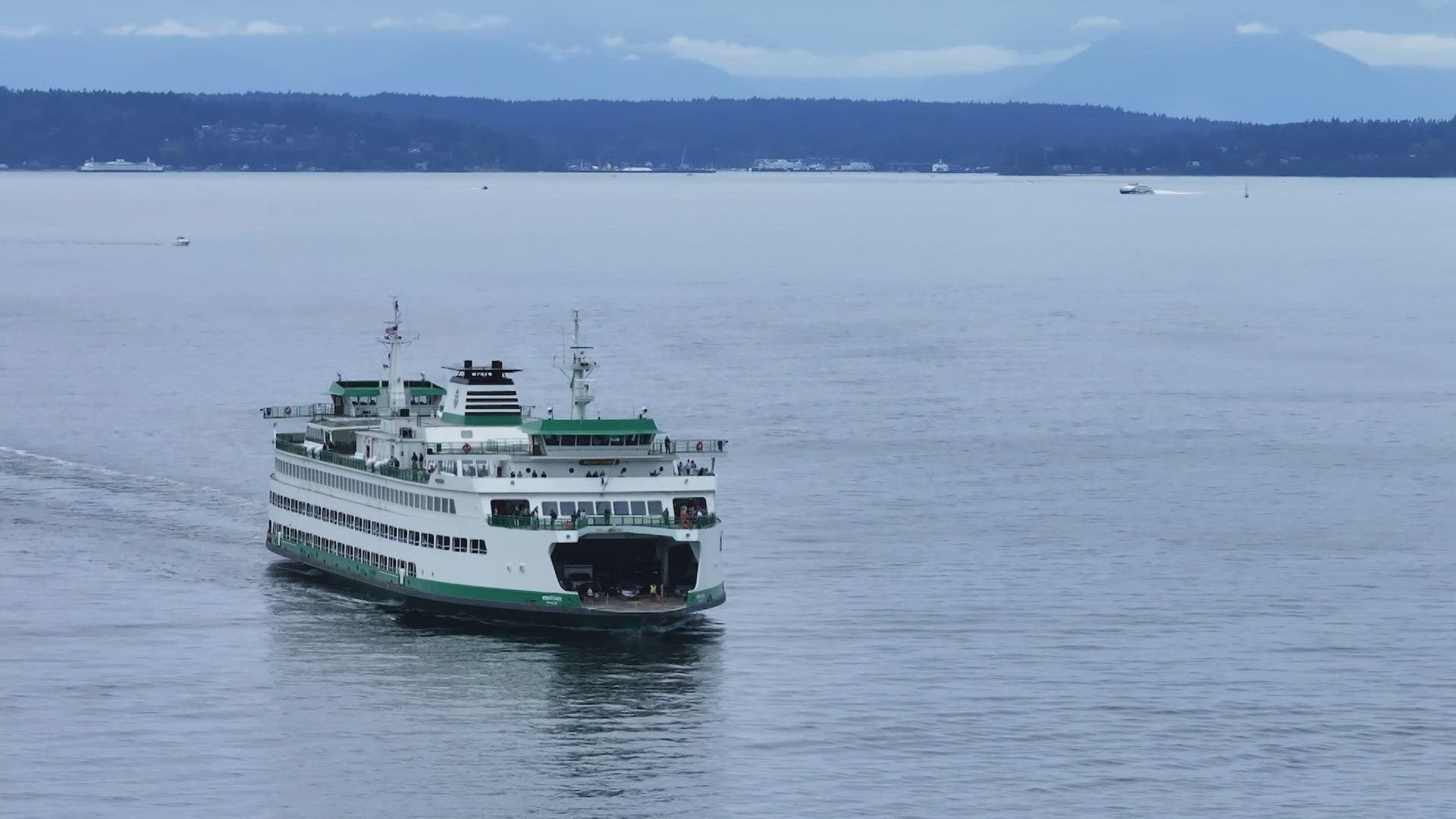 The ferry runs daily on the Bainbridge Island-Seattle route. 