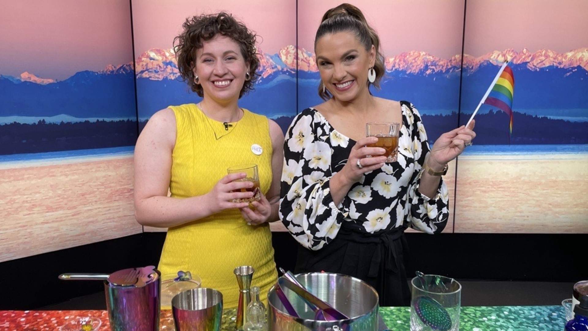 Molly from @mollymakesdrinks creates non-alcoholic cocktails for this year’s Seattle Pride in the Park on June 4th. #newdaynw