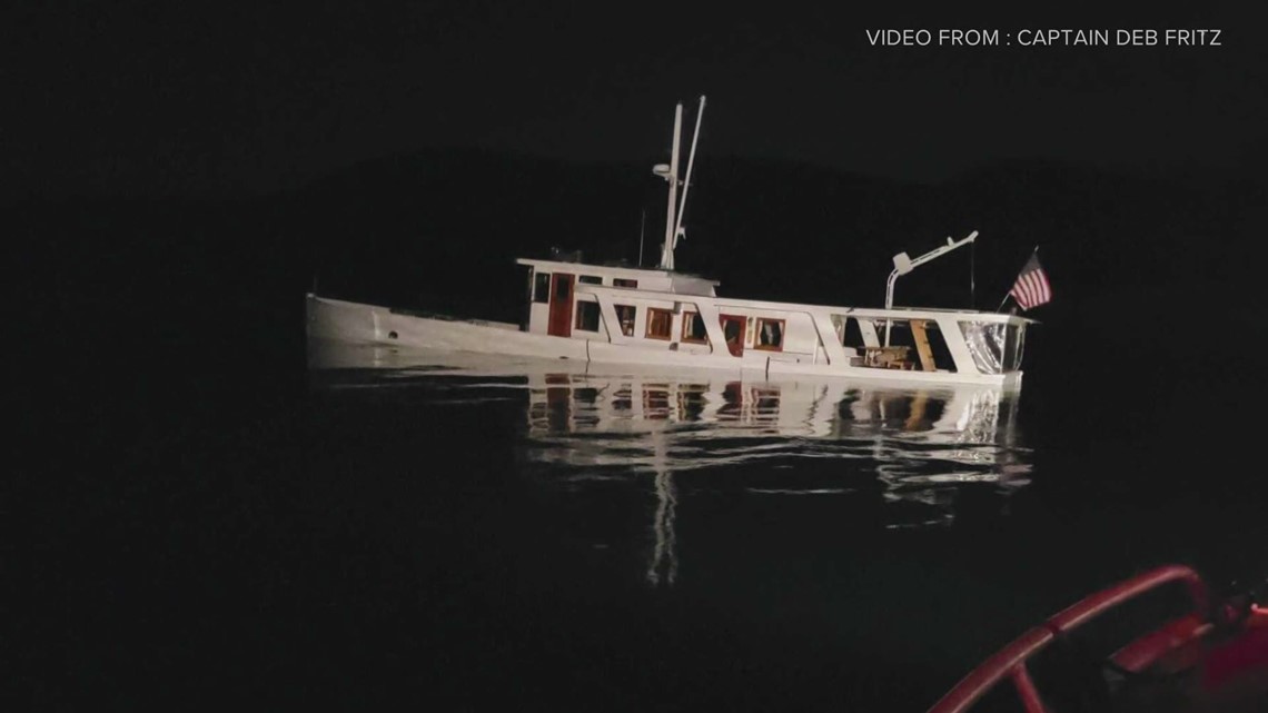 John Wayne's former yacht currently sinking near the San Juan Islands