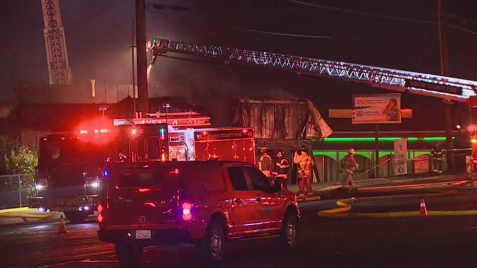 Several businesses were affected by an early morning fire at a strip mall in Lynnwood