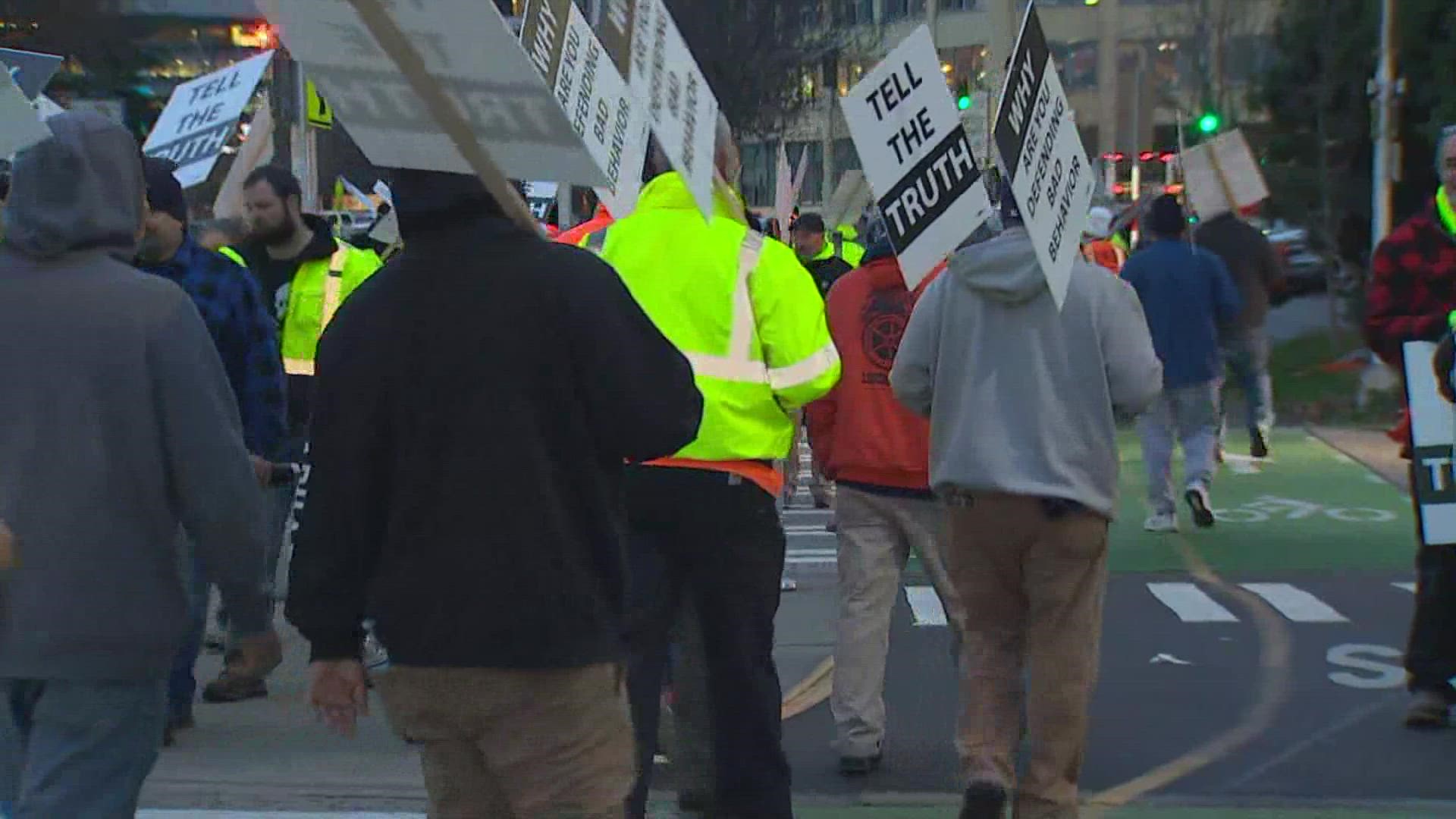 Over 300 concrete workers are on strike, bringing construction around Washington to a screeching halt.