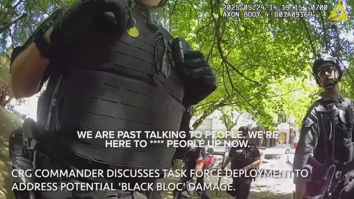 'We’re here to f--- people up': New video shows officer's remarks before protest clash, arrests in Seattle
