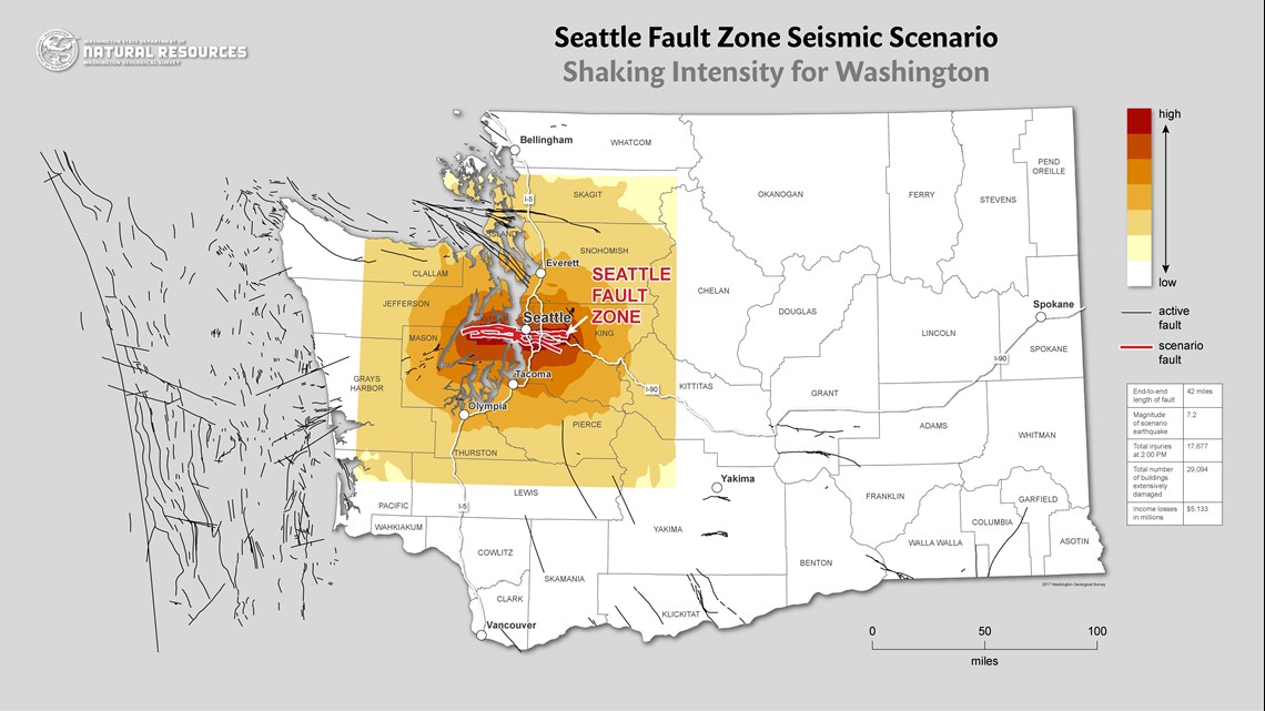 Seattle Earthquake Risk Map Why You Should Be Prepared: 3 Big Earthquake Threats In Pnw | King5.Com