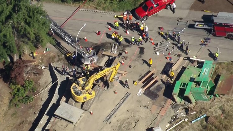 Victim's body recovered nearly eight hours after Renton trench collapse