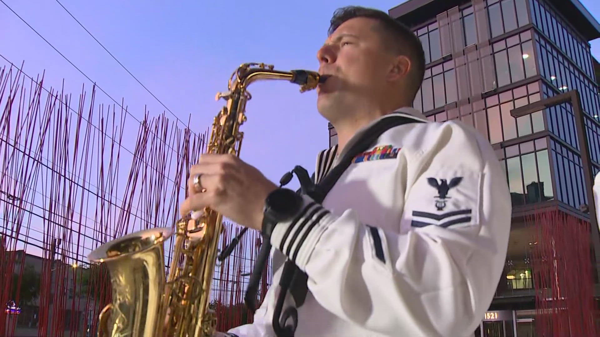 Navy bands will be performing all over Seattle for Fleet Week, including the Space Needle at 11 AM on Thursday and the Seattle-Bainbridge Ferry at 3 PM today.