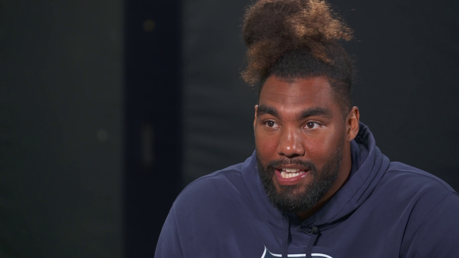 Seattle Seahawks' Leonard Williams speaks with KING 5 Sports Anchor Paul Silvi ahead of the 2025-2026 season.