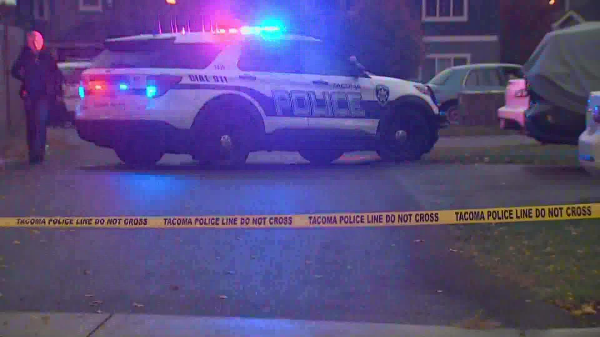 Police say four people were killed in a shooting in Tacoma. Police were searching for at least one suspect.