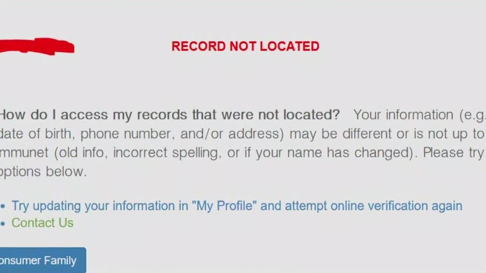 With a million dollars on the line, some vaccinated residents are getting worried when they can't find their COVID-19 vaccine records through MyIR.net.