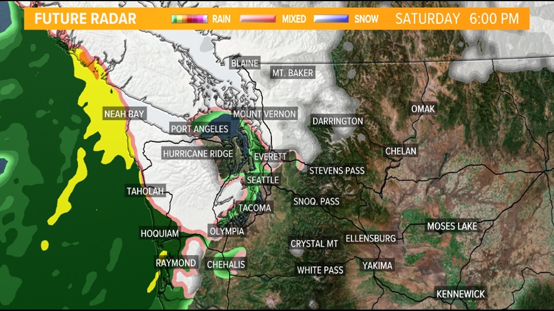 Accumulating snow expected in Seattle, Everett this weekend