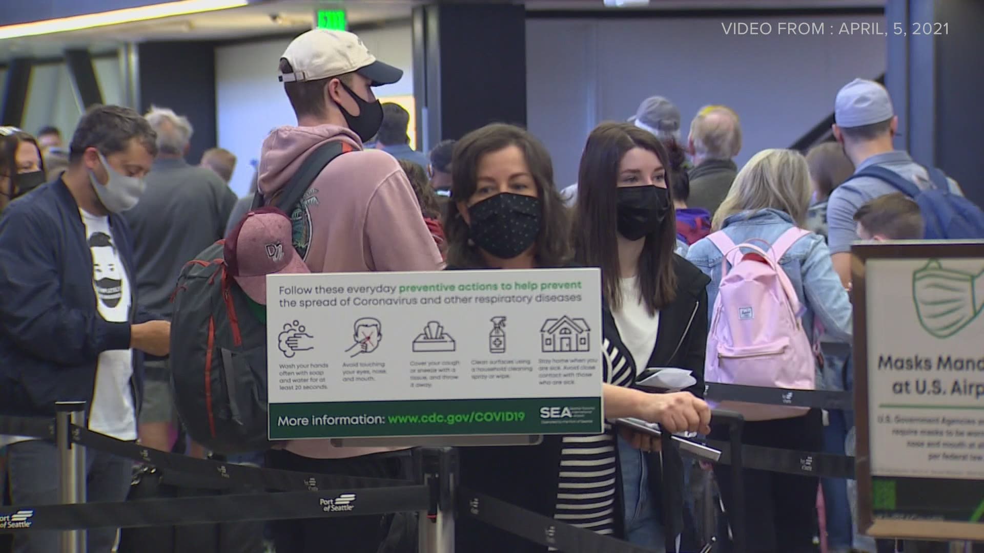 Should Sea-Tac Airport reach the predicted number of travelers this weekend, it will still be down 40% from a non-coronavirus year.