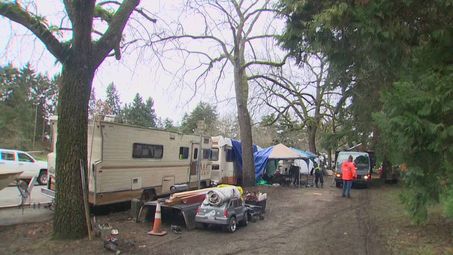 In October, city officials called this encampment a top priority.