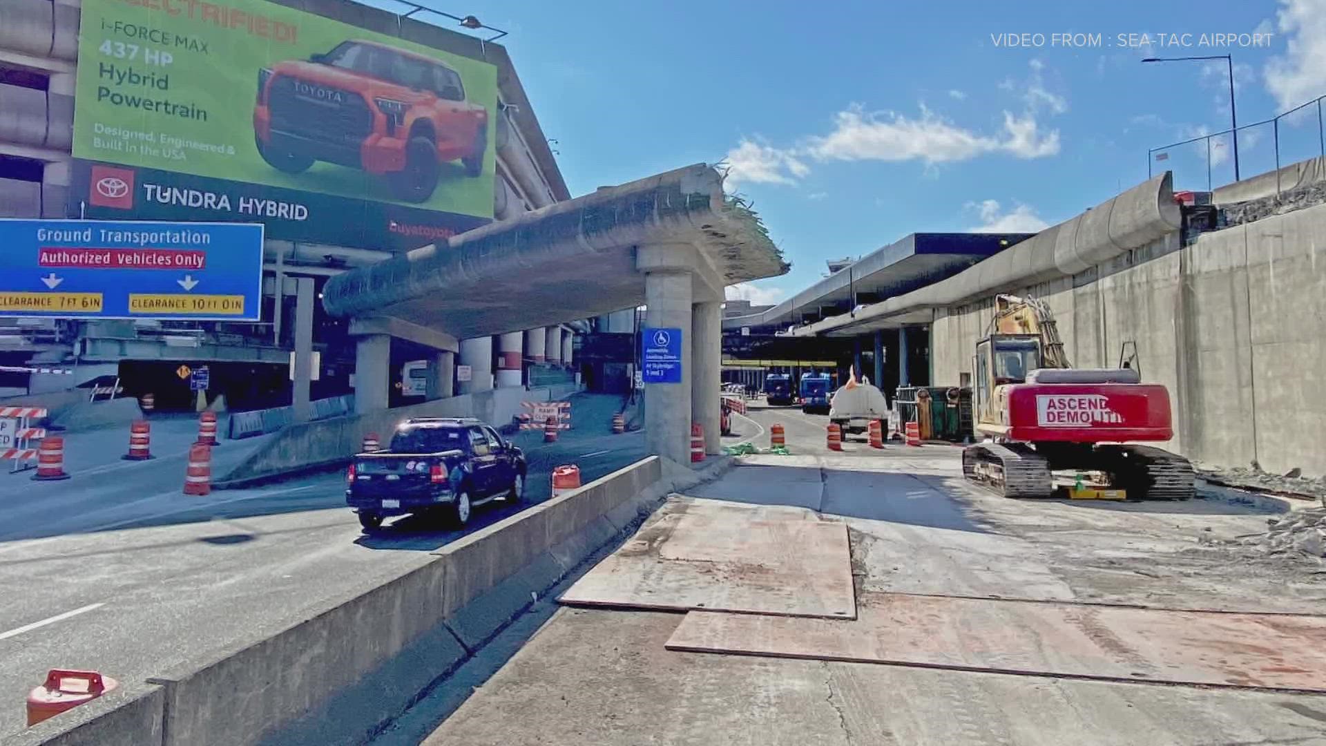 Crews will demolish a ramp at Sea-Tac overnight Monday. Here's what you need to know.