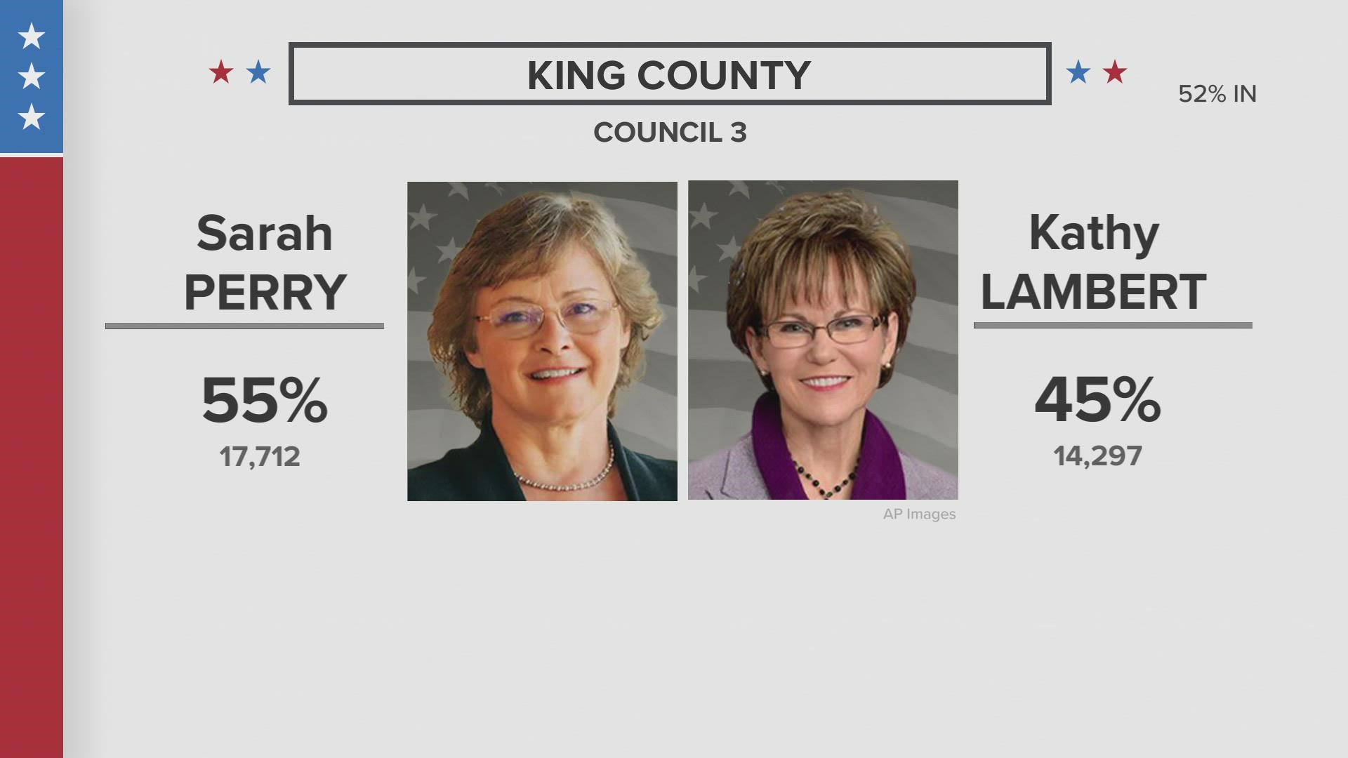 Kathy Lambert, who has served on the council for 20 years, is going up against Sarah Perry for the District 3 seat after a turbulent few weeks for Lambert.