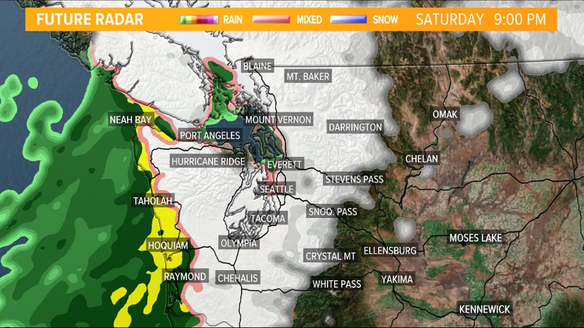 Accumulating snow expected in Seattle, Everett this weekend