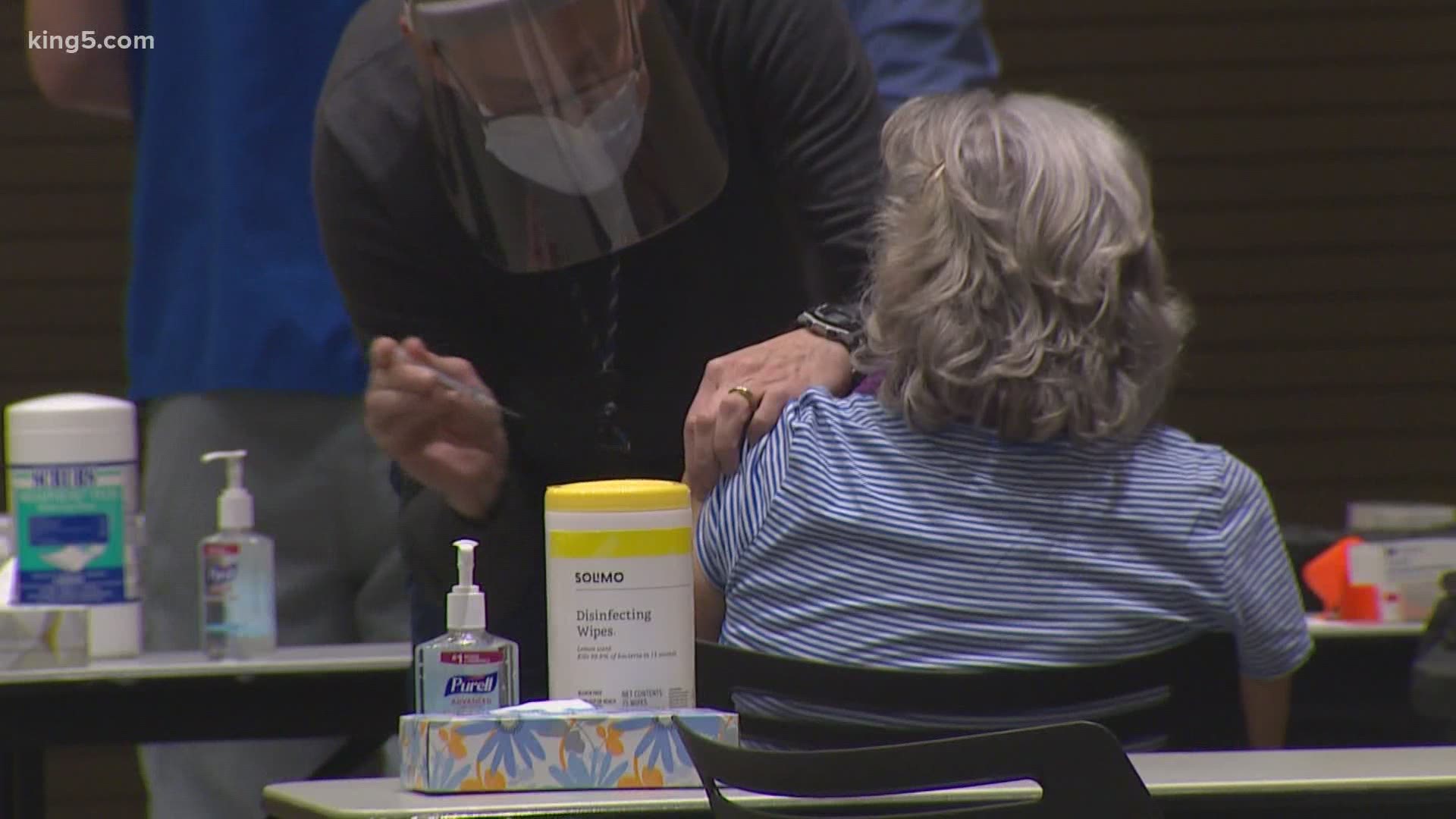 Health officials answered questions on teacher vaccinations and distributions to counties.