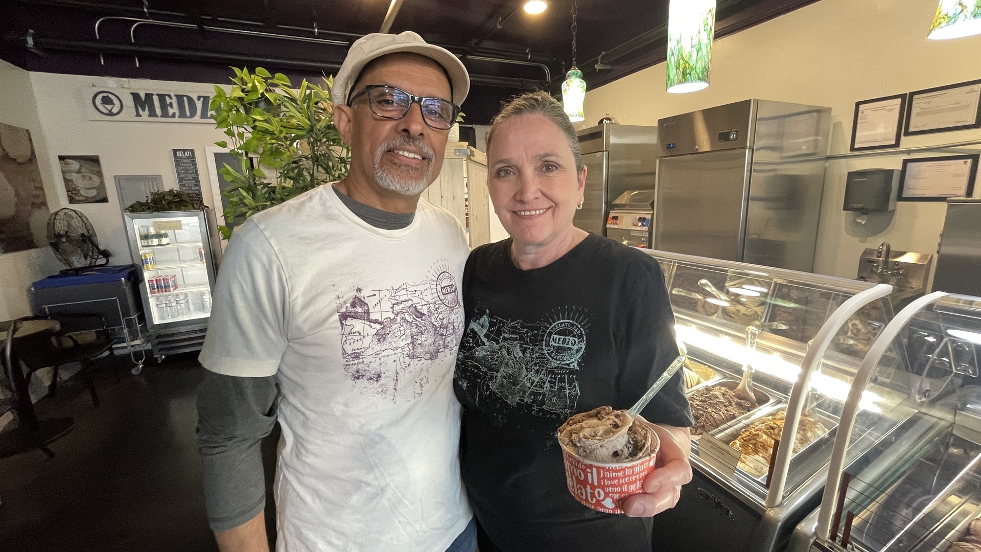 Fareed and Jennifer Al-Abboud say Medzo Gelato Bar is all about staying small and authentic. #k5evening