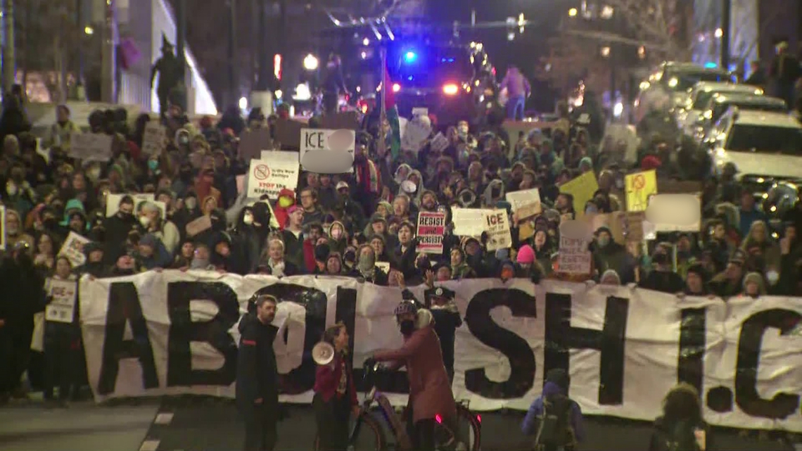 Protesters rally in Seattle after ICE shooting in Minneapolis