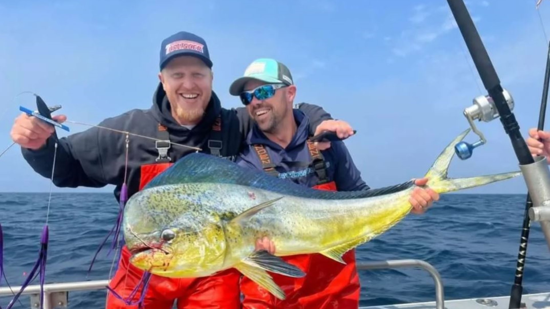 Angler Wade La Fontaine, from Camino Island, caught a new state record mahi mahi off the coast near Westport.