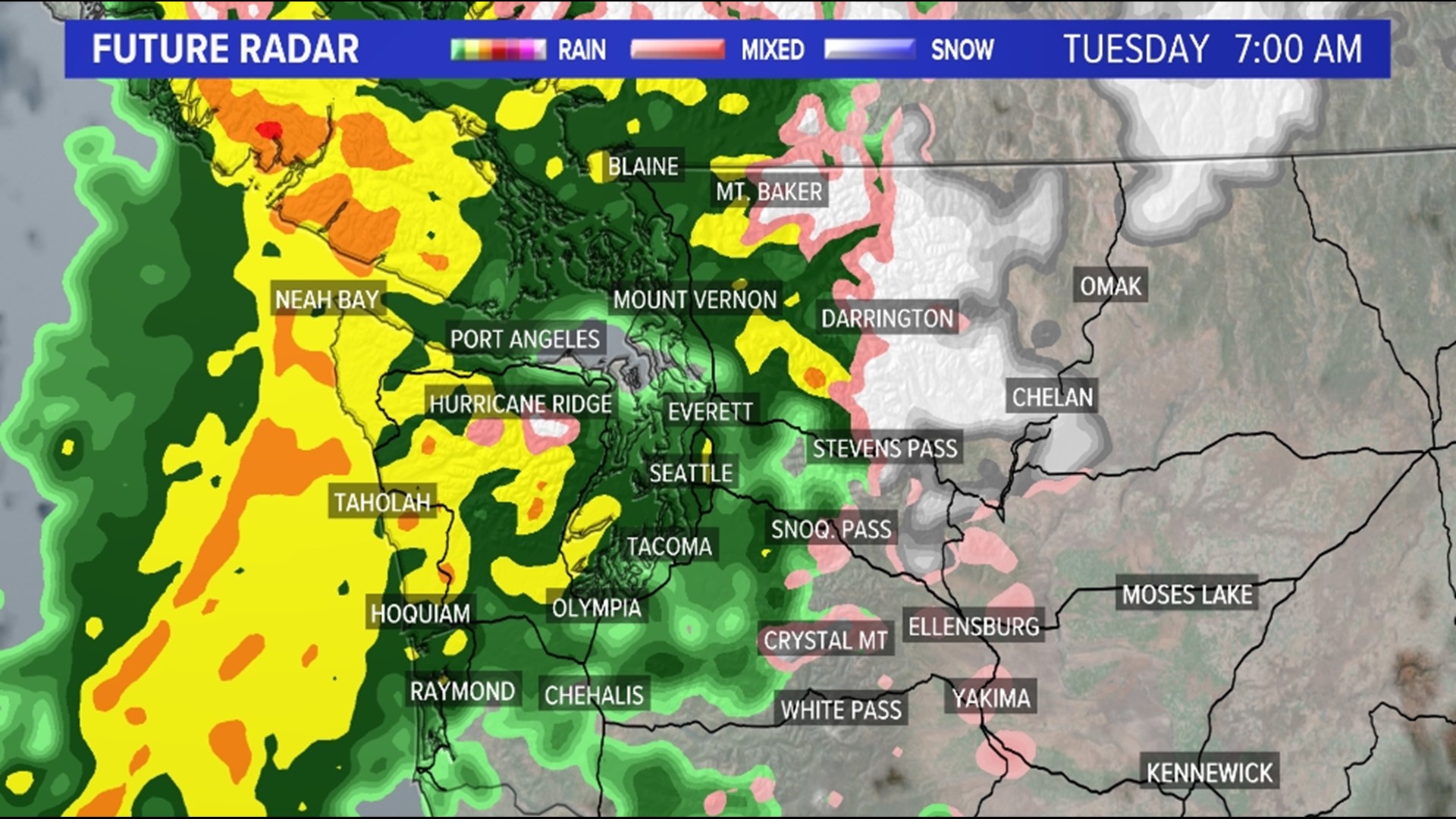 Timeline: Tracking Tuesday's Rain, Wind, And Mountain Snow | King5.com