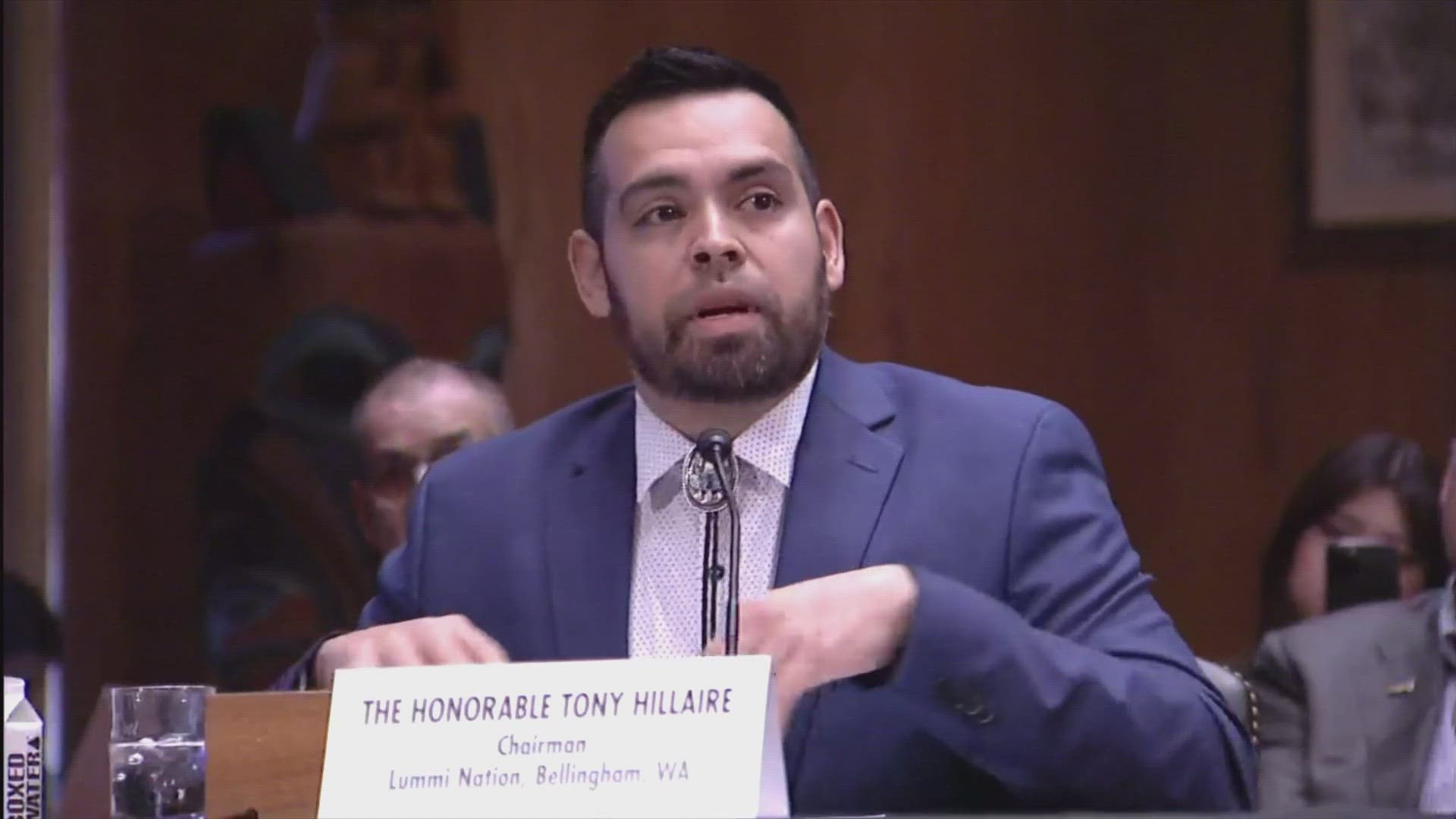 Lummi Nation chairman Tony Hillaire testified in Washington D.C. on Wednesday about the fentanyl crisis facing his community