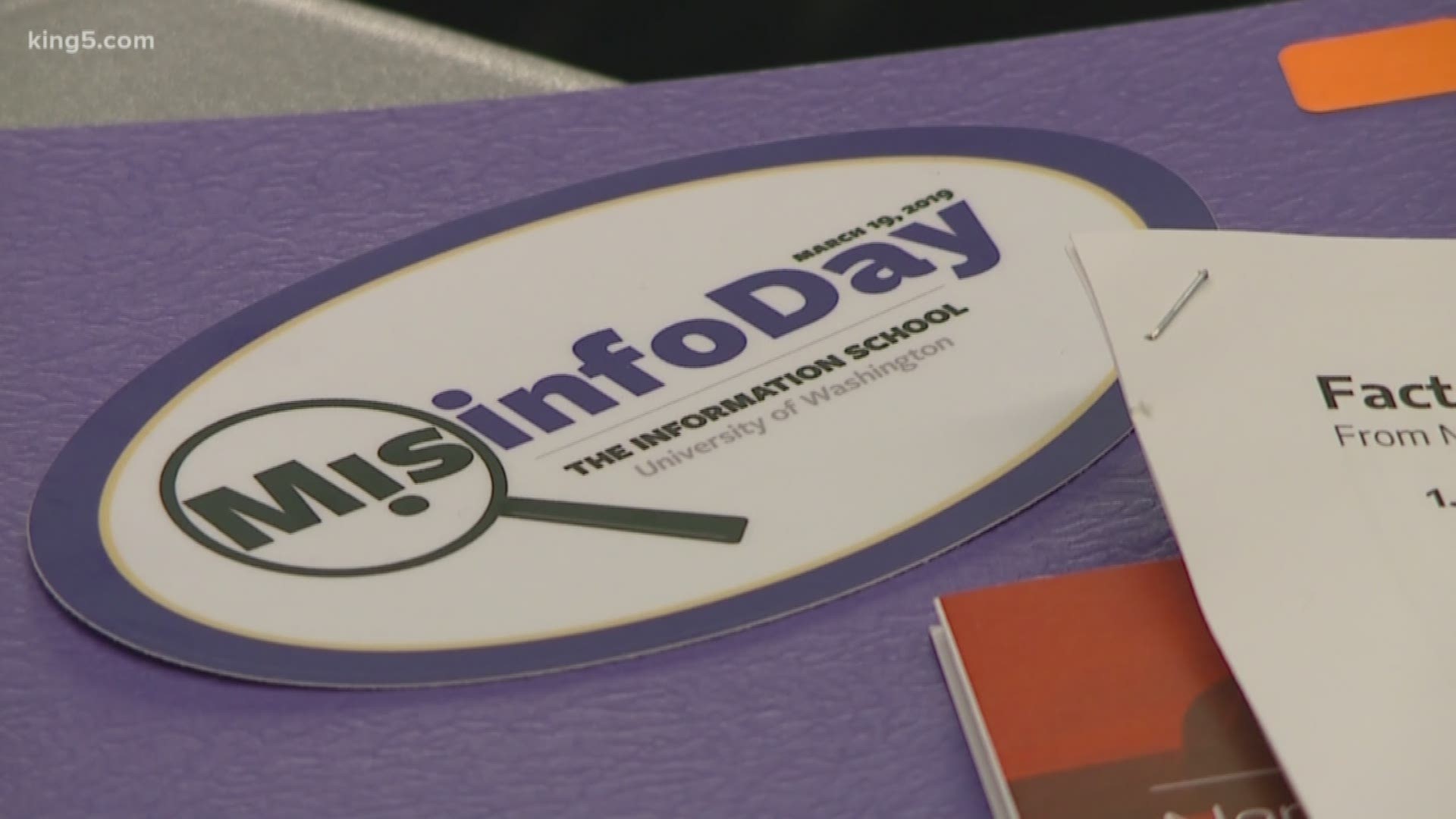 As concerns rise about misinformation spread on social media, there is a new effort to educate a younger generation about how to sort facts from fiction. A team at UW gathered high school students for "mis-info" day. It's a workshop that trains teens to scrutinize what others are sharing. KING 5's Ted Land reports.