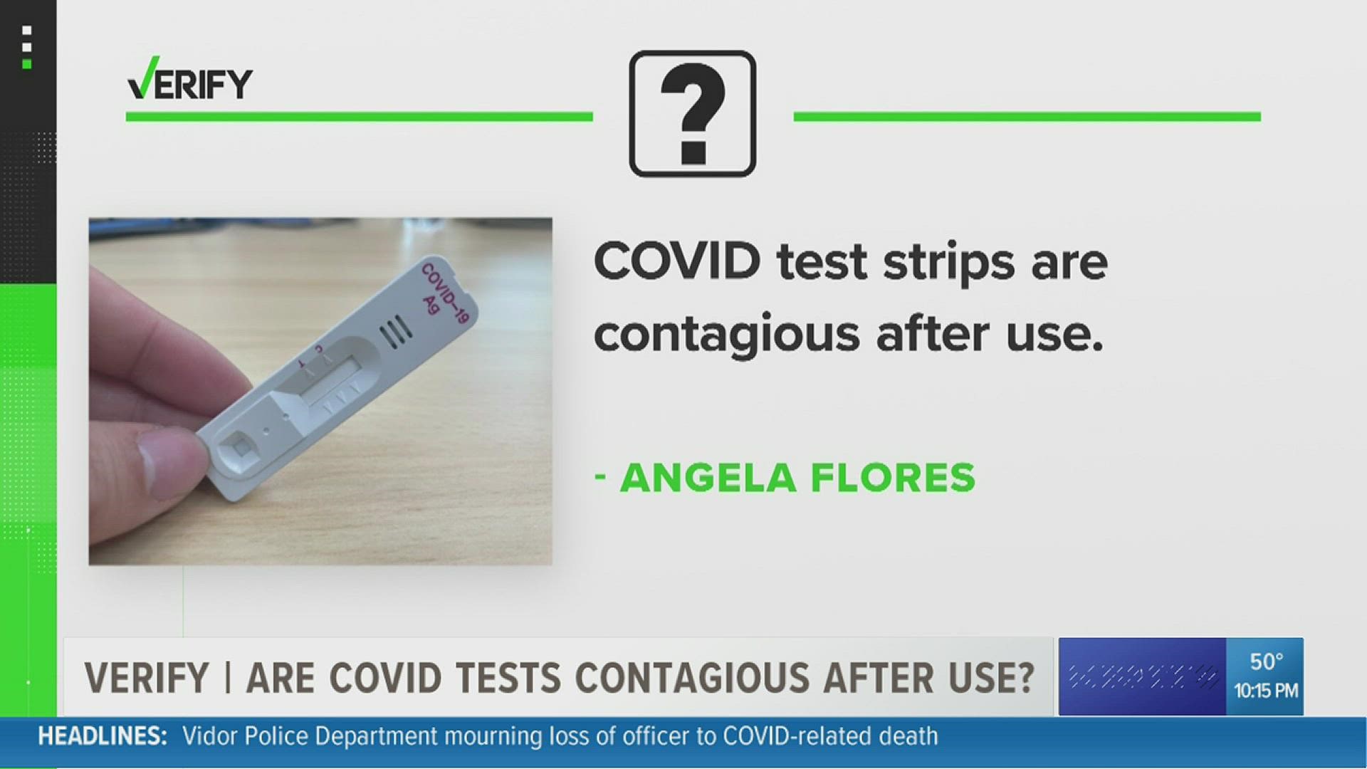 With more people testing for COVID at home, rumors are swirling about how to handle the test after use.