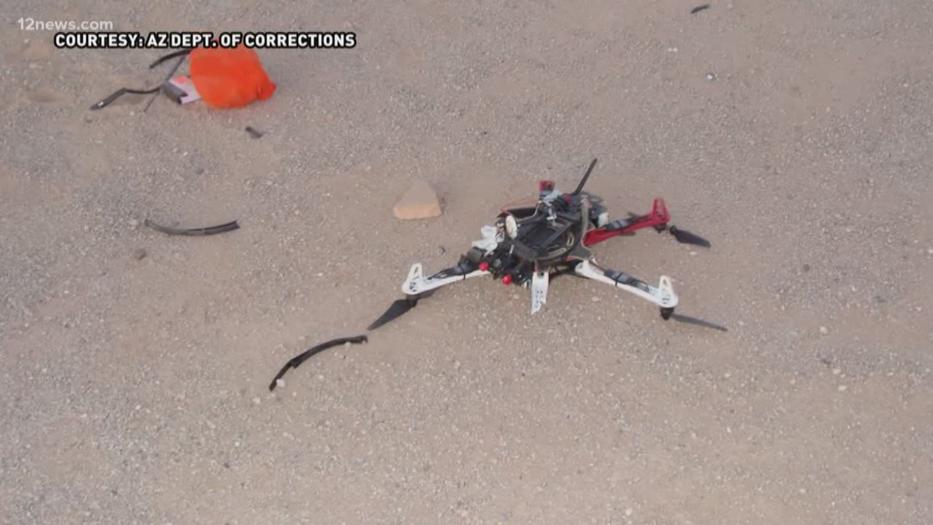 A drone carrying contraband to prisoners crashed at the ASPC-Lewis prison in Buckeye.