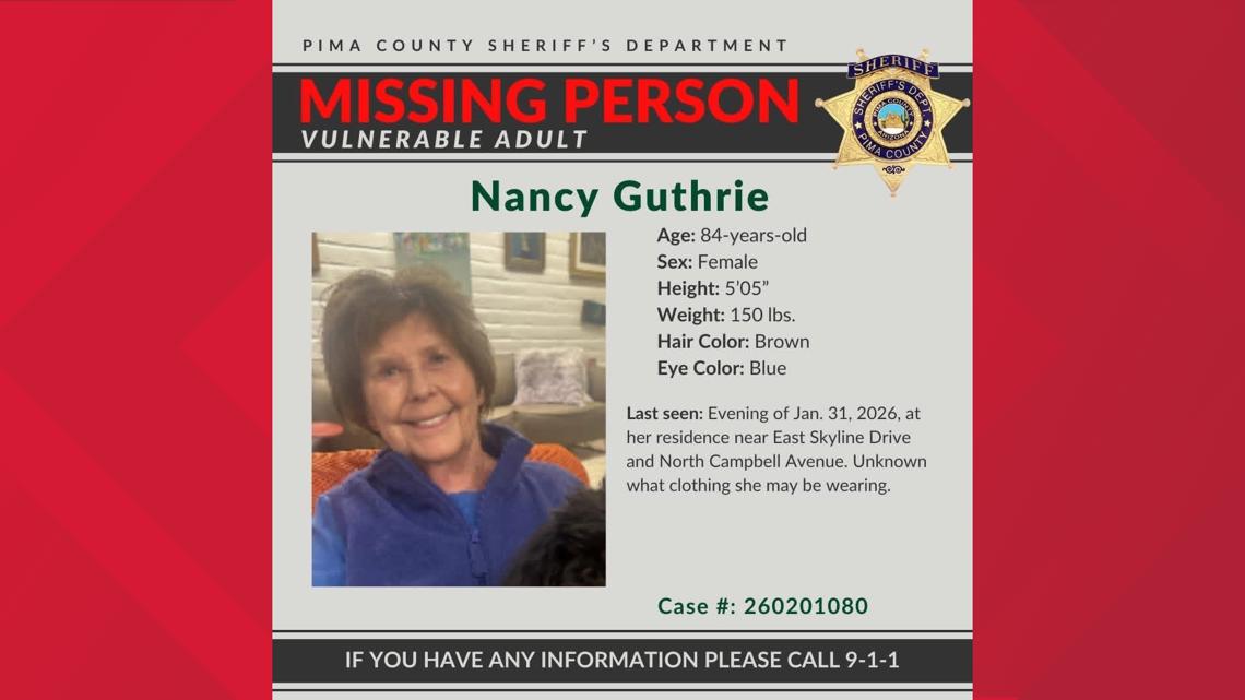 Nancy Guthrie, mom of TODAY show host Savannah Guthrie, was reported missing, and was last seen on Jan. 31.